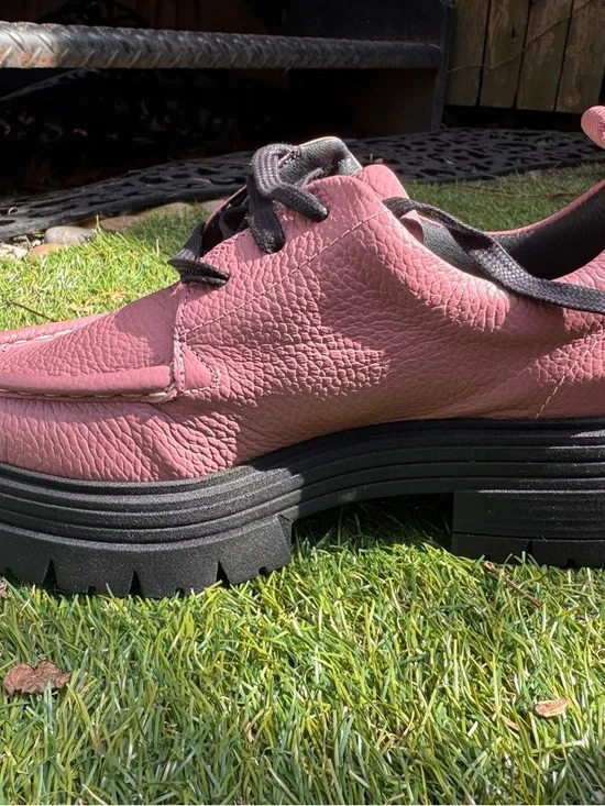 INTENTIONALLY BLANK Pink Chunky Lace-Up Platform Loafers size 38 - Picture 6 of 8